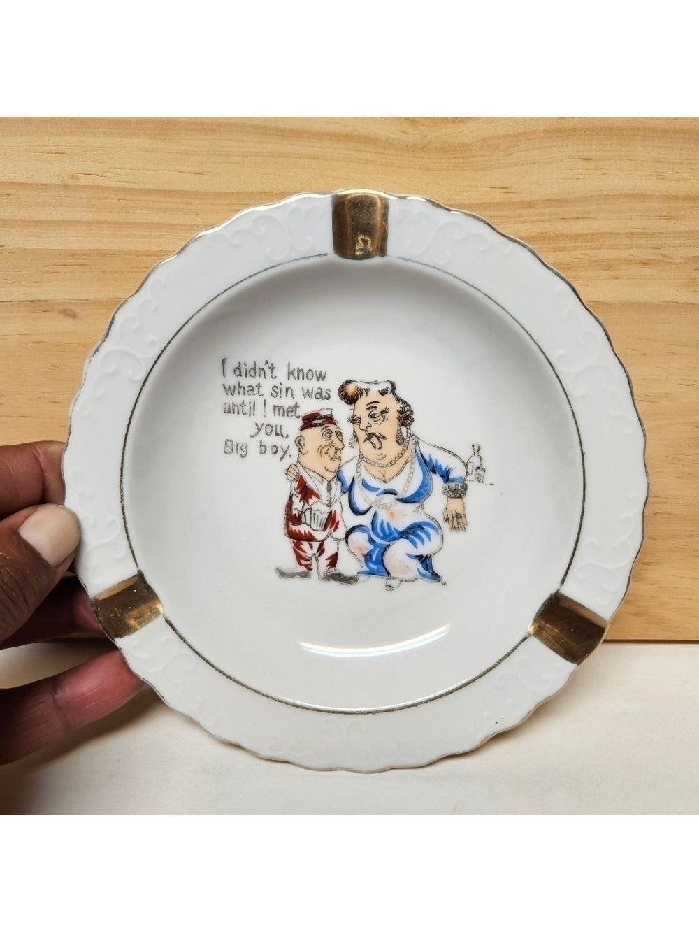 Vintage 50s Ceramic Comic Ashtray